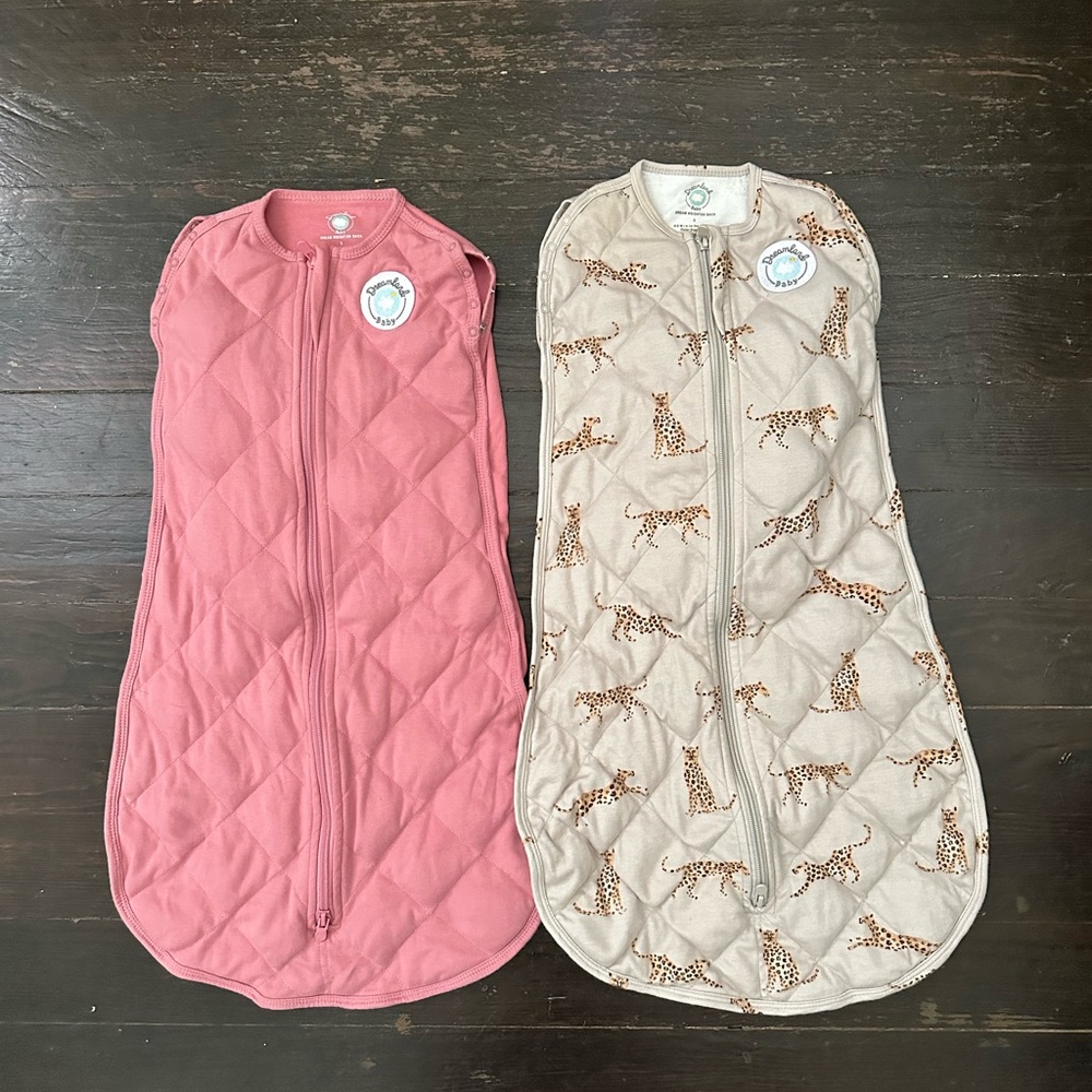 Dreamland sleep sacks, 0-6m, EUC.
